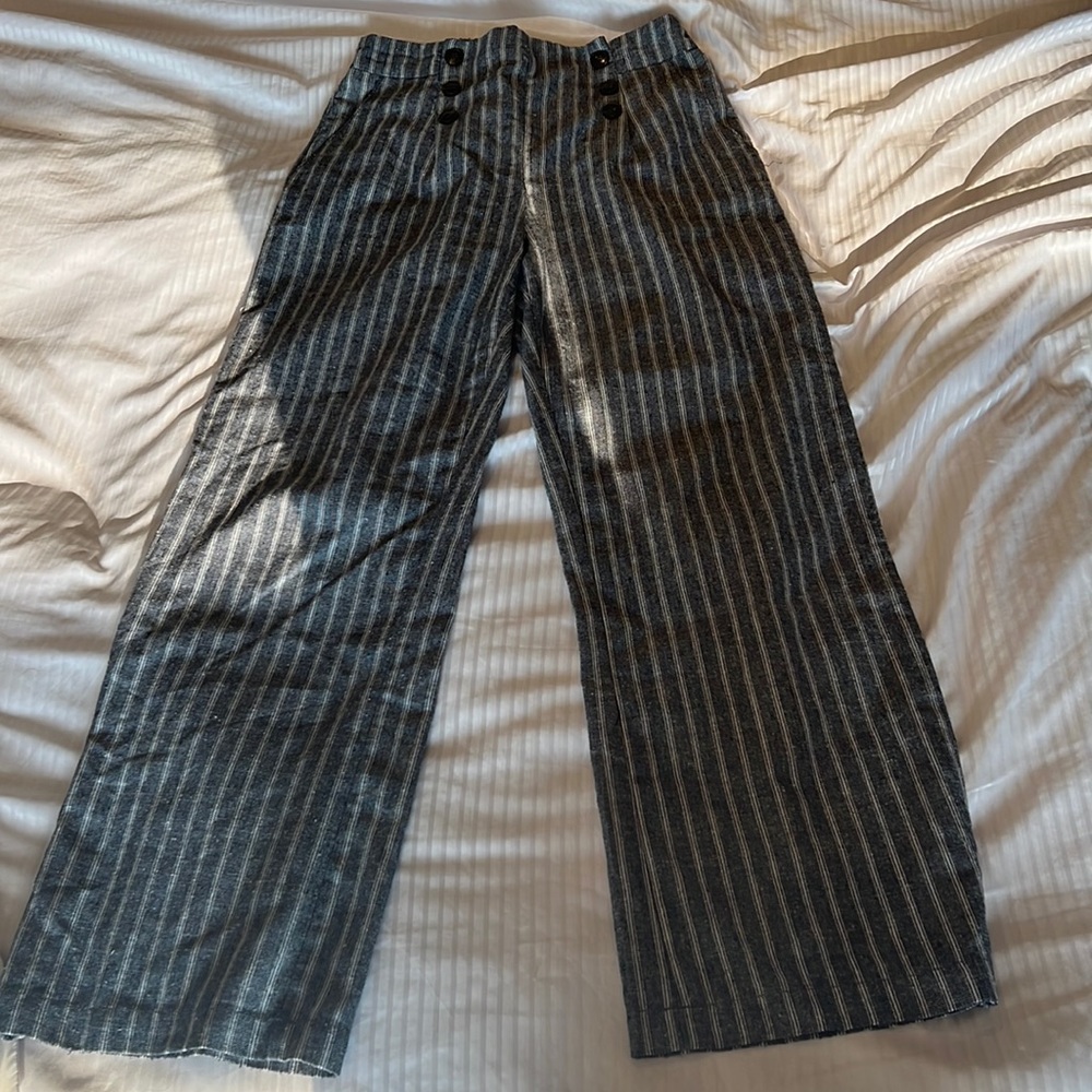 Wide Leg Ci Sono Linen Collection High Waist Pants